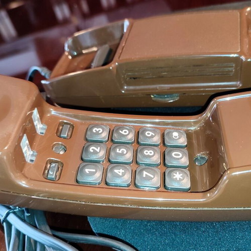 Vintage POST KFeAp 372-2 Corded Phone 1986 Like New, Brown