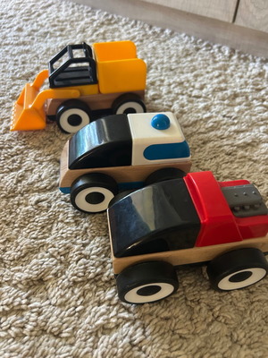 LILLABO IKEA wooden toy car set used