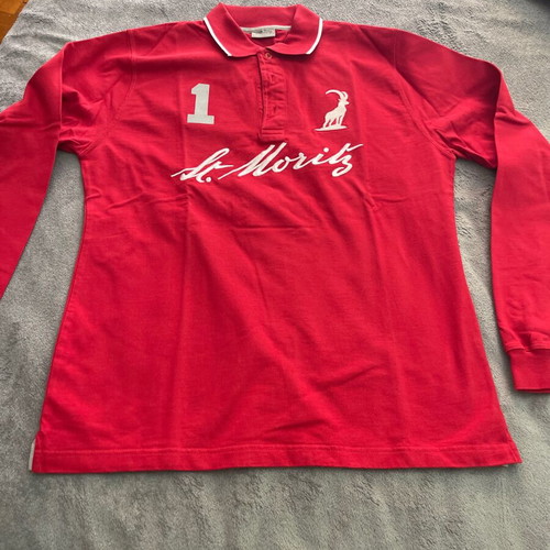 ST.MORITZ Polo Shirt Men XL New Red