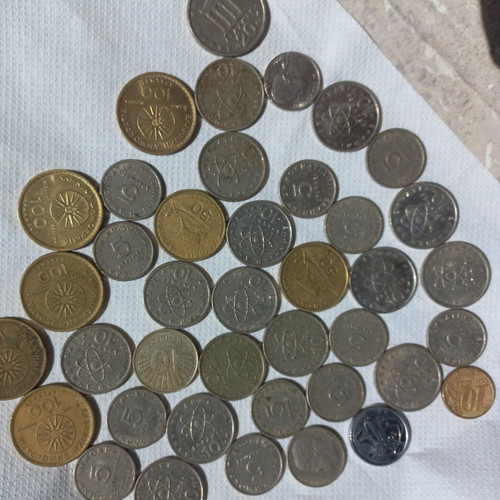Collection of coins used, 45+ drachma pieces from 70s to 90s