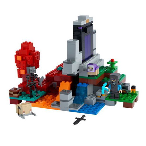 Lego The Ruined Portal Minecraft 21172 like new