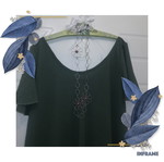 A-Style summer cypress green plus size dress, flared