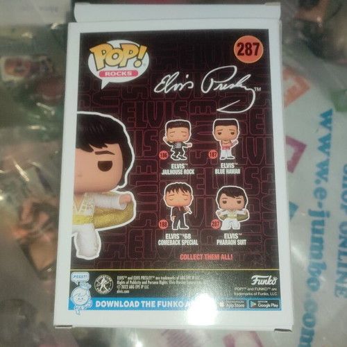 Funko Pop Rocks Elvis Presley Pharaoh Suit #287 Amazon Exclusive new