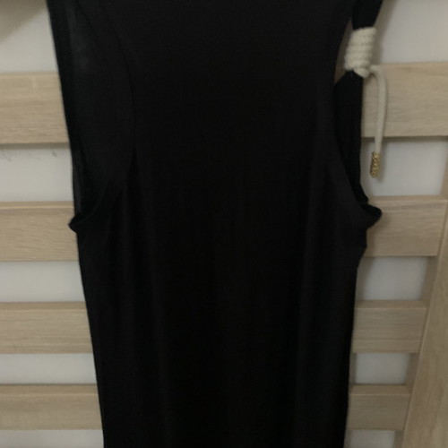 Long black dress one size new, summer with slits
