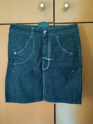 Linea Tesini women's denim skirt size 34 like new, dark blue
