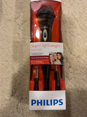 Philips Super Lightweight δυναμικό μικρόφωνο σε μαύρο