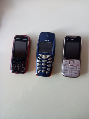 Nokia mobile phones used, pack of 3, old technology