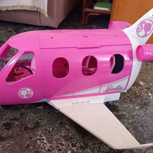 Barbie airplane, car and speedboat toy set