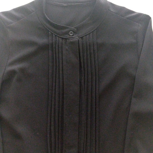 Italian crepe shirt slightly fitted like new, black