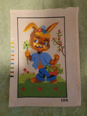 Elvico embroidery canvas Bunny