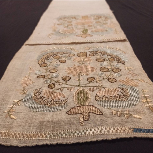 Yaglic headscarf or towel used, 18th century, cotton with embroidery