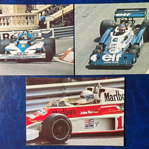 Formula 1 collectible postcards set like new, 3 pieces