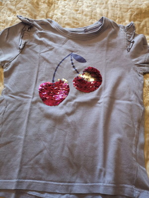 Sinsay girls' t-shirt 122 cm used, purple