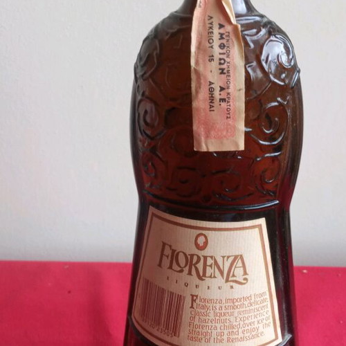 Florenza collectible bottle used, vintage, empty