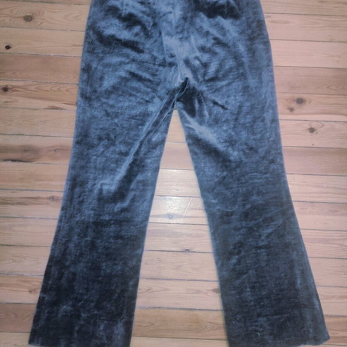 Velvet flare trousers blue used, size XS