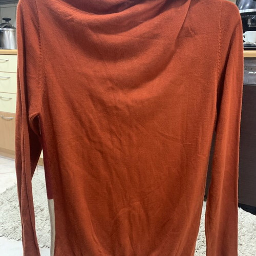 Women's turtleneck sweater like new, beige and red, size S