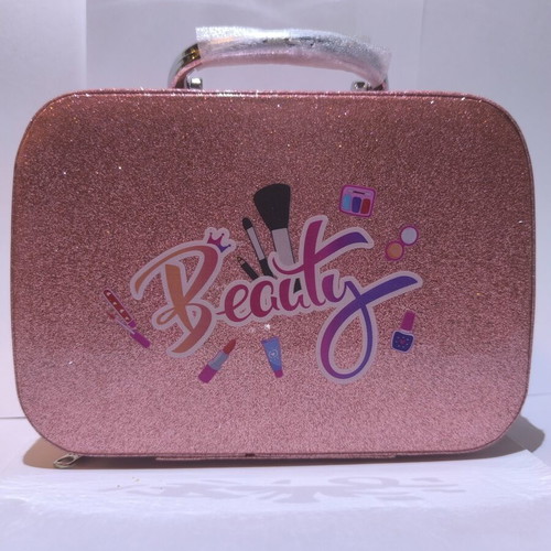 Children's Makeup Case pink gold glitter K-Pop new