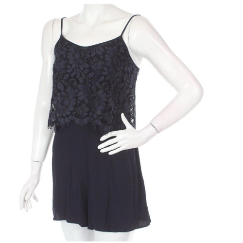 Sandro jumpsuit like new, dark blue, lace, size S