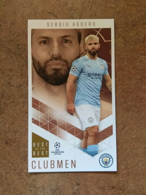 Sergio Aguero XXL card new from Topps UEFA Champions League 2020-2021 collection