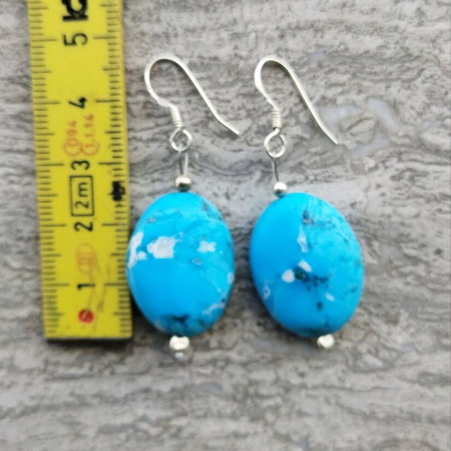 925 Turquoise Earrings new, silver with stones