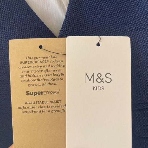 Marks & Spencer children's suit age 3-4, blue and white