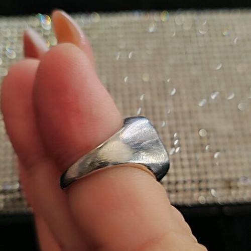 Sevalier ring new 750 K gold-plated with letter K monogram