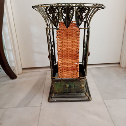 Brass umbrella stand like new, height 43 cm