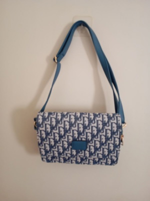 Shoulder bag blue with pattern like new