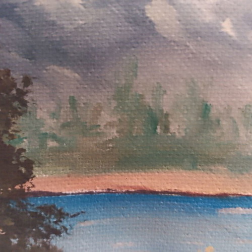 Set of 15 original landscape paintings on canvas
