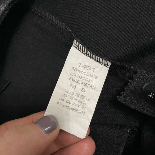 Women's checked pants like new, size M, black and gray