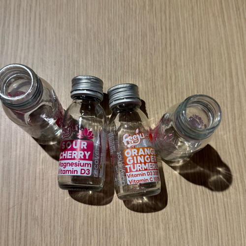 Small bottles used, empty shot