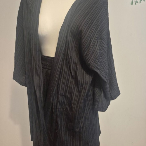 Kimono set with ankle pants like new, black, size S
