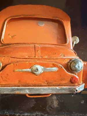 Vintage metal photo frame Fiat 500 retro car, like new