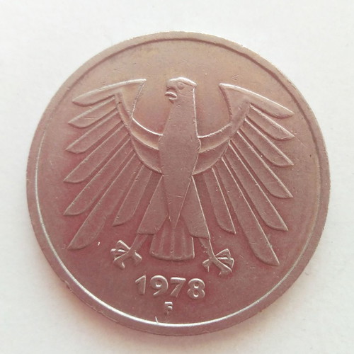 Germany 5 Mark coin 1978 used