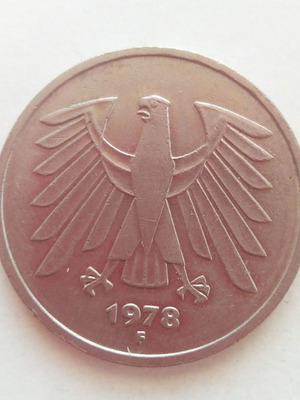 Germany 5 Mark coin 1978 used