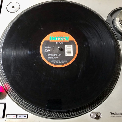N.R.G. Feel The Fury Remix EP vinyl used, electronic