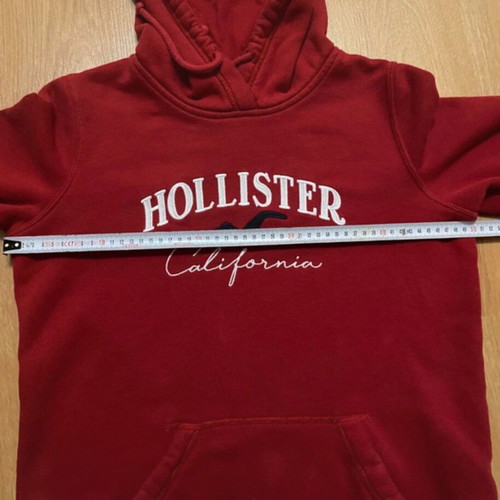 Hollister red women's hoodie almost new, size S