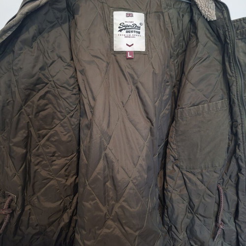 Superdry Military Parka size L like new, khaki