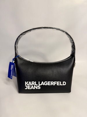 Τσάντα ώμου Karl Lagerfeld νέα, μαύρη και λευκή από οικολογικό δέρμα