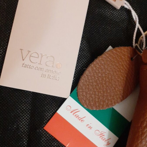 Vera Pelle Piera leather shoulder bag, tan