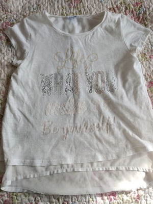 Mayoral short-sleeve shirt cream, like new, size 158 cm, age 14