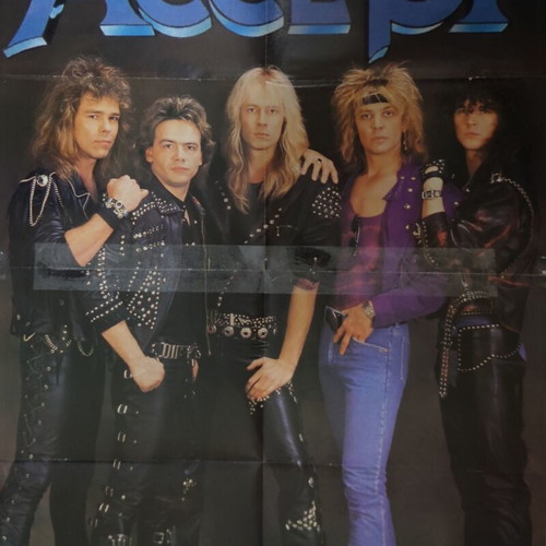 Accept Onslaught Testament double-sided poster used from Metal Hammer