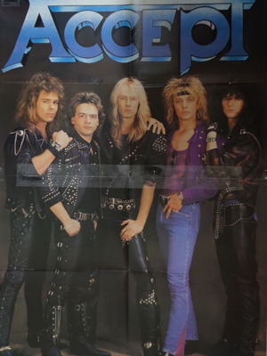 Accept Onslaught Testament double-sided poster used from Metal Hammer