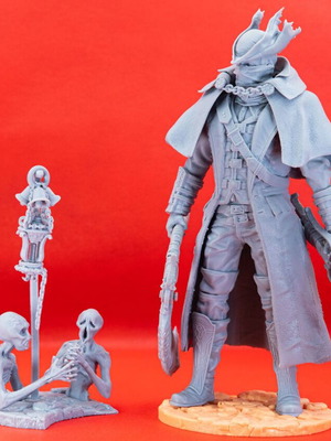 Bloodborne 3D printed figure unpainted made to order