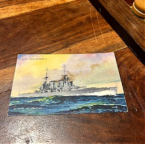 Κάρτα ποστάλ Β Παγκόσμιου πολέμου HMS KING GEORGE V