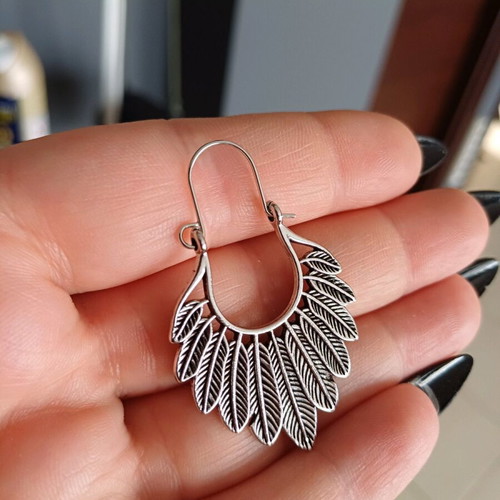 Boho earrings new stainless steel silver