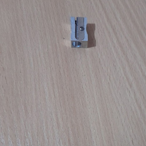 Metal Pencil Sharpener silver new