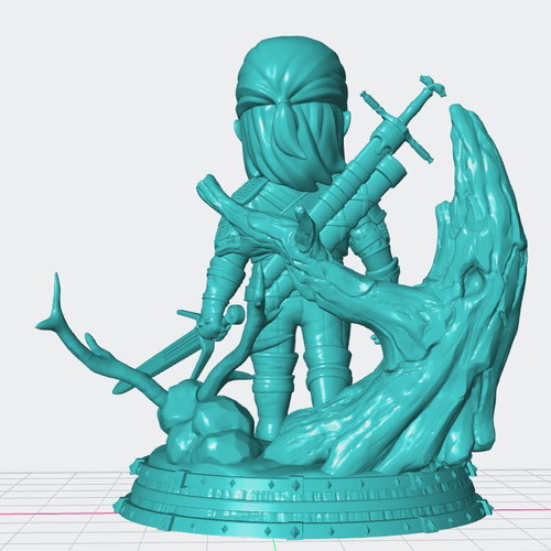 3D Geralt The Witcher unpainted, new