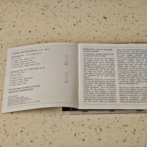 Beethoven Symphony No.1 and No.3 CD