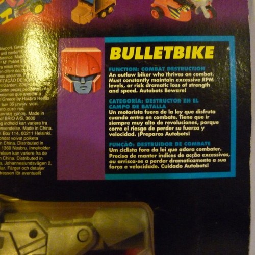 Transformers Bulletbike 1994 Decepticon Powermasters new